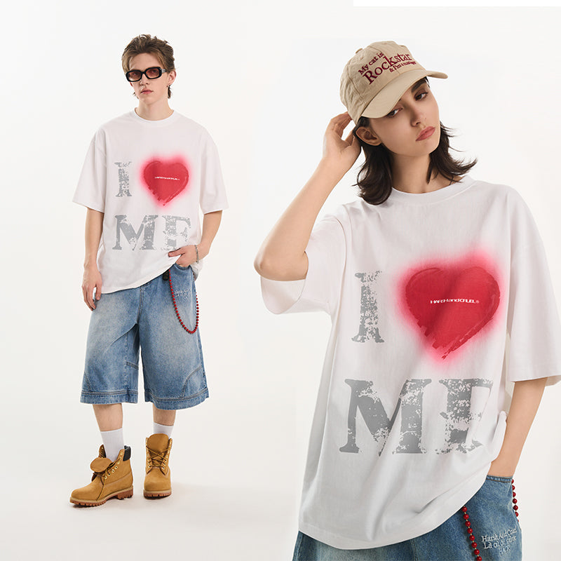 Heart Print Heavyweight Tee