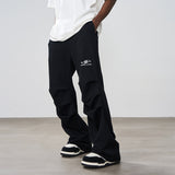 Embroidered Logo Folded Loose Sweatpants