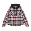 Handwritten Plaid Hooded Shirt