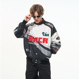 Retro Embroidered Racing Jacket