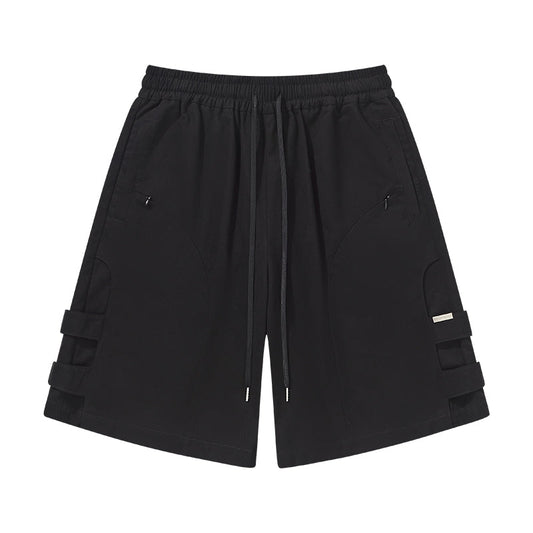 Functional Cargo Drawstring Shorts