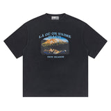 Washed Printed Mountain Tee