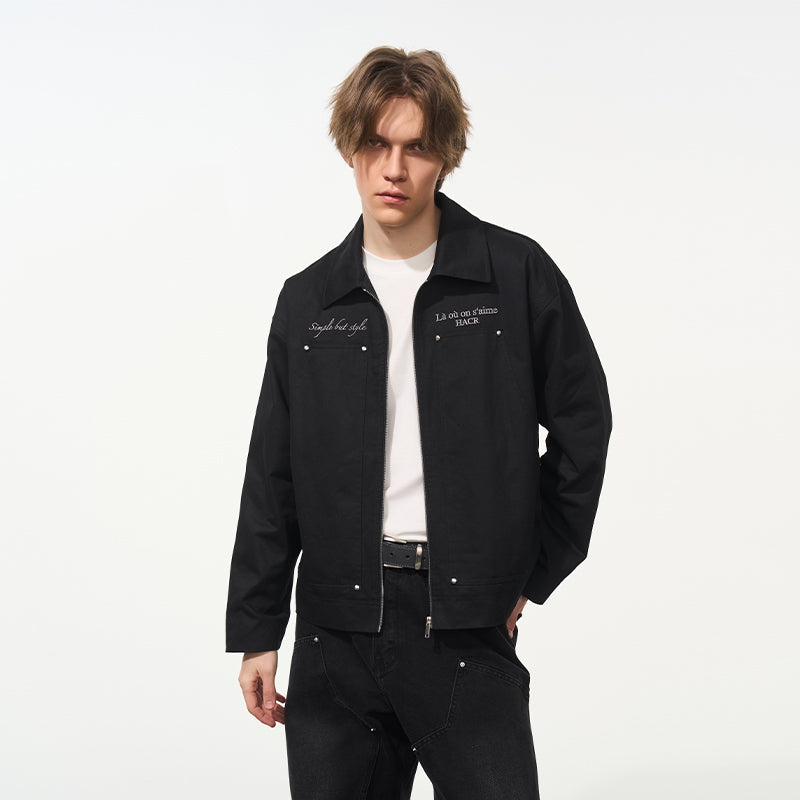 Embroidered Carpenter Twill Jacket