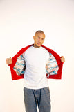 1|24 HOT AIR BALLOON VARSITY JACKET - RED