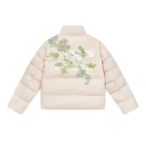 Floral Logo Embroidered Puffer Jacket