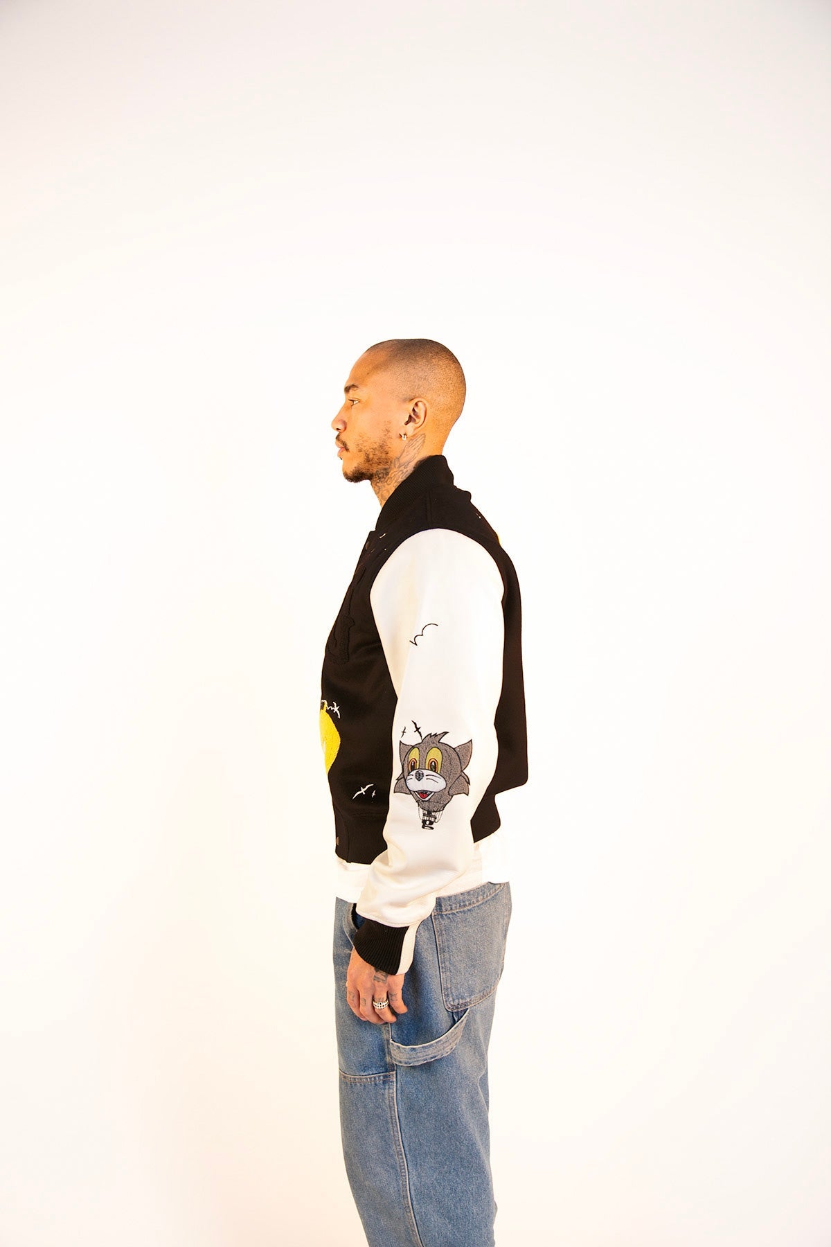 1|24 HOT AIR BALLOON VARSITY JACKET - BLACK