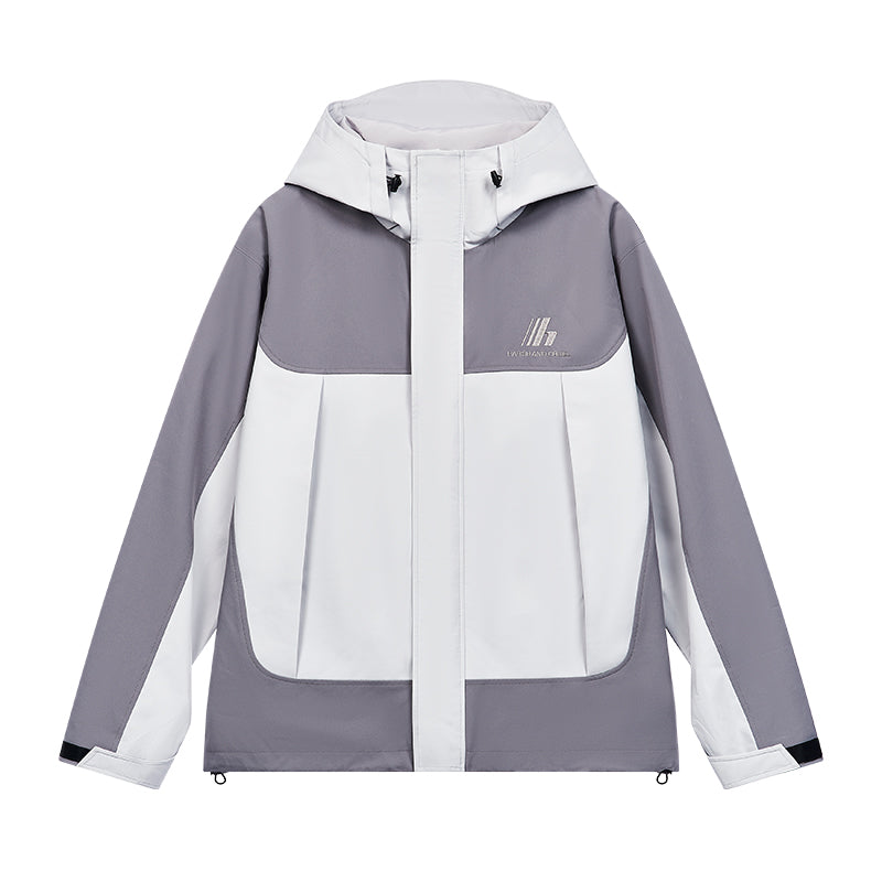 Colorblock Logo Windproof Jacket