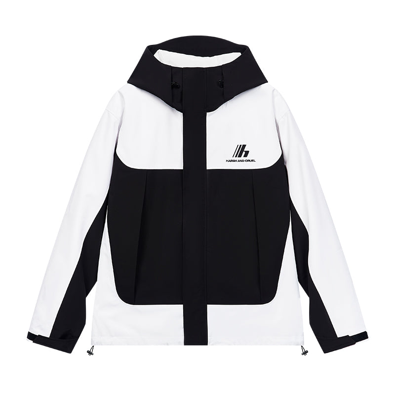 Colorblock Logo Windproof Jacket