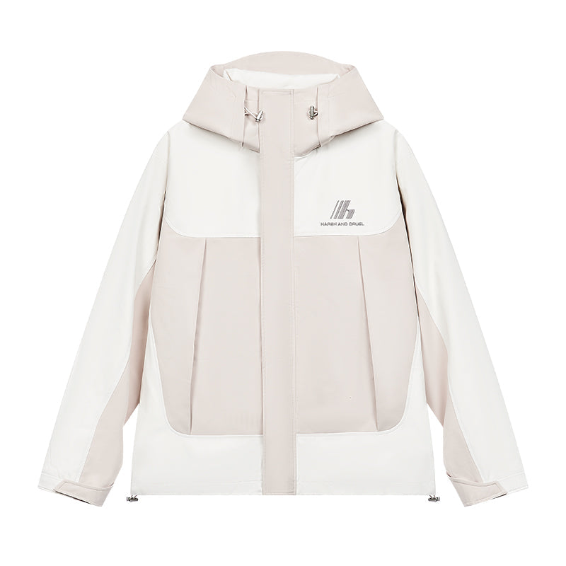 Colorblock Logo Windproof Jacket