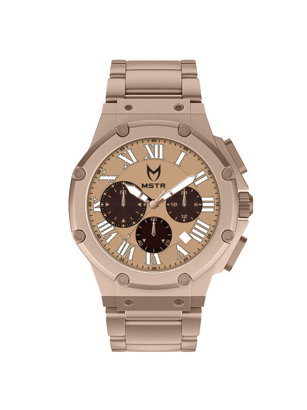 AM1029SS - AMBASSADOR ROSE GOLD / ROSE / STEEL BAND WATCH