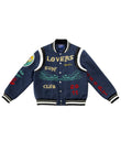 "Lovers" Surf Club Varsity Letterman Jacket (True Blue)