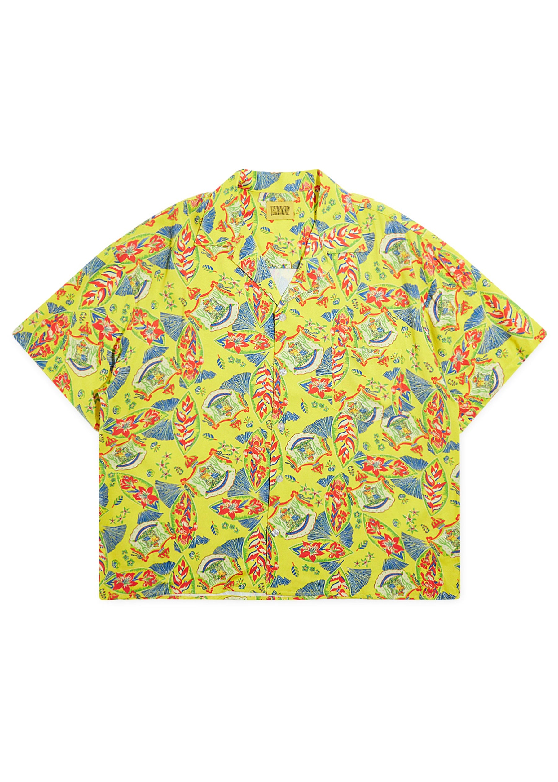 Cabo Floral Button Up - Yellow