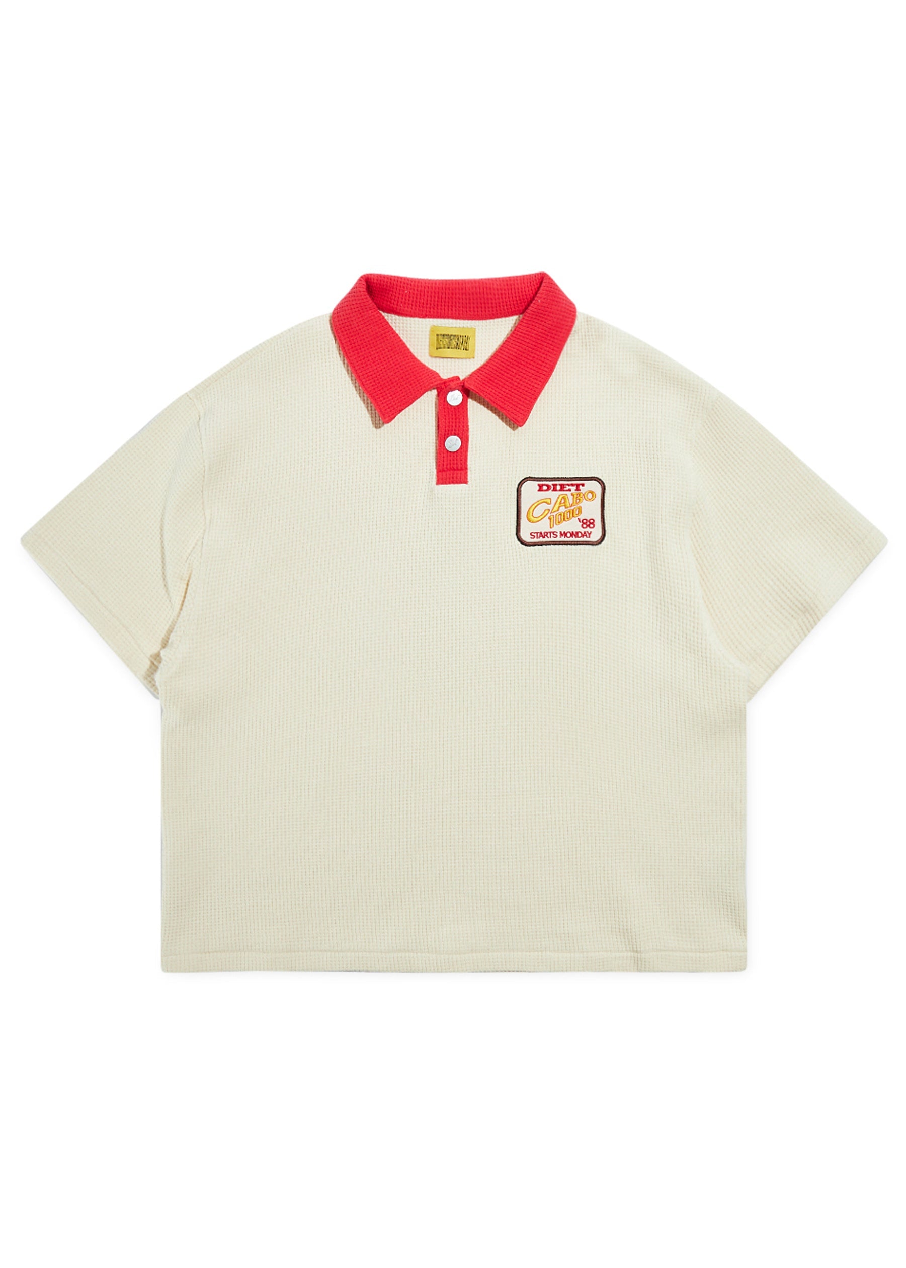 Baja Ribbed Polo - Cream