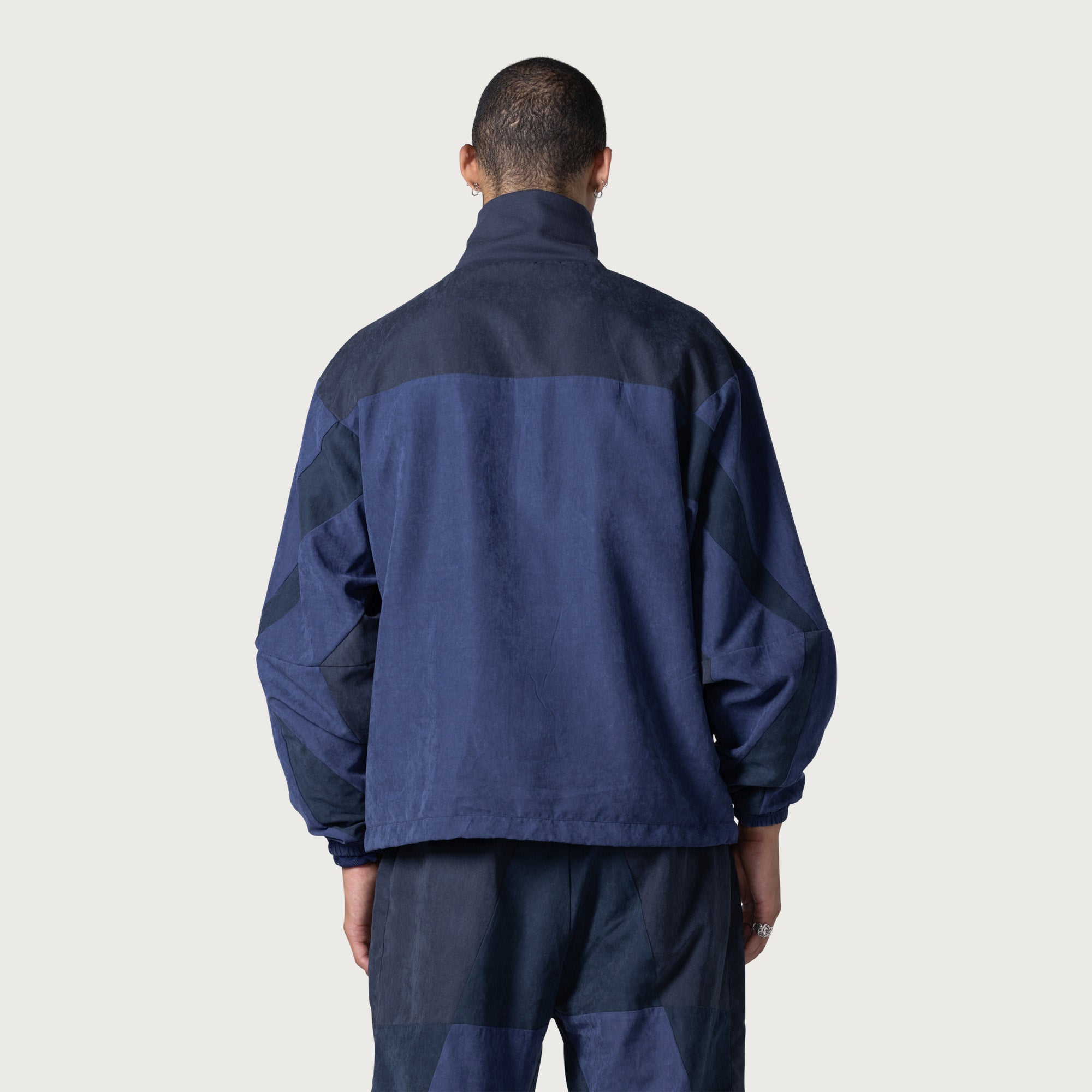 Color Block Full Zip - Navy