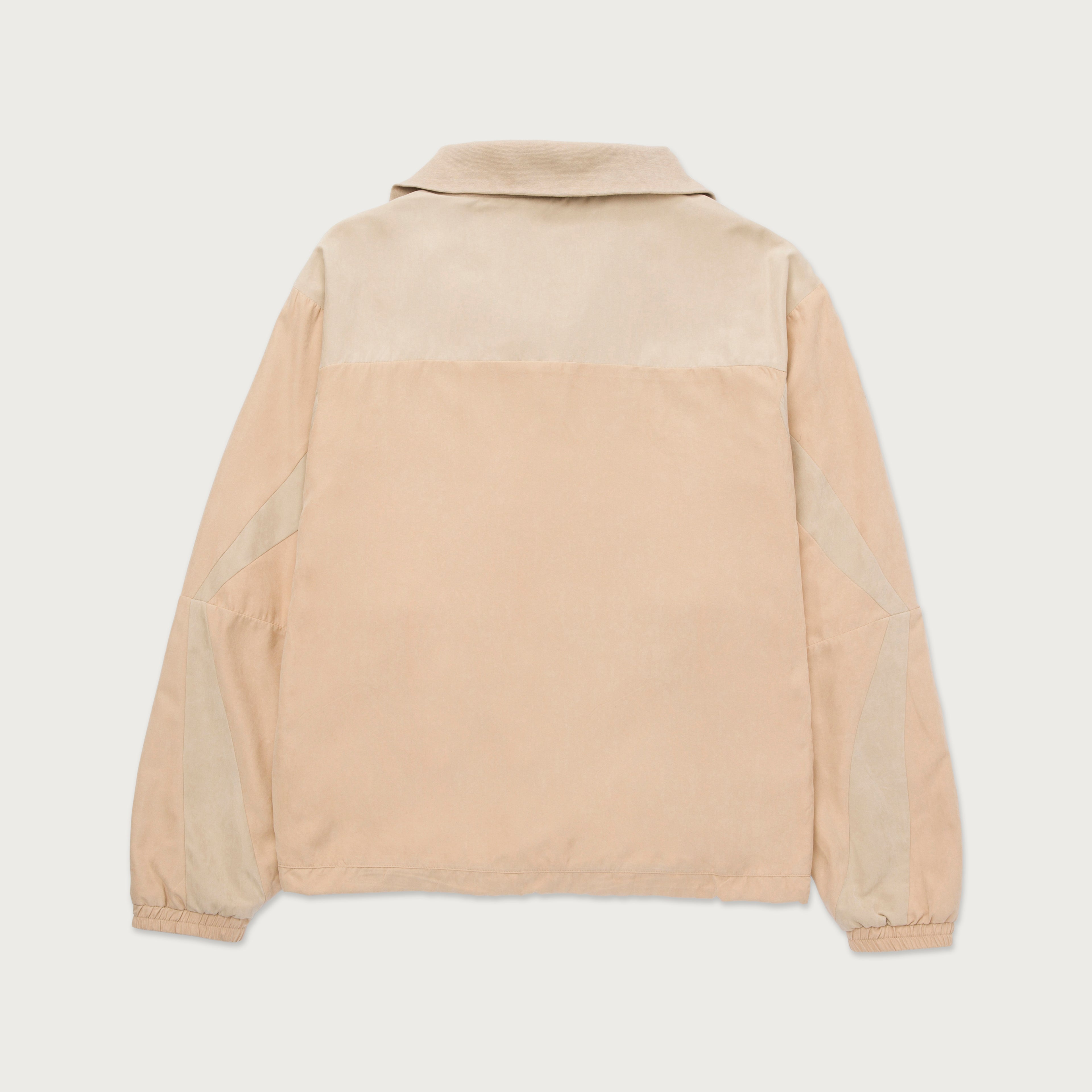 Color Block Full Zip - Tan