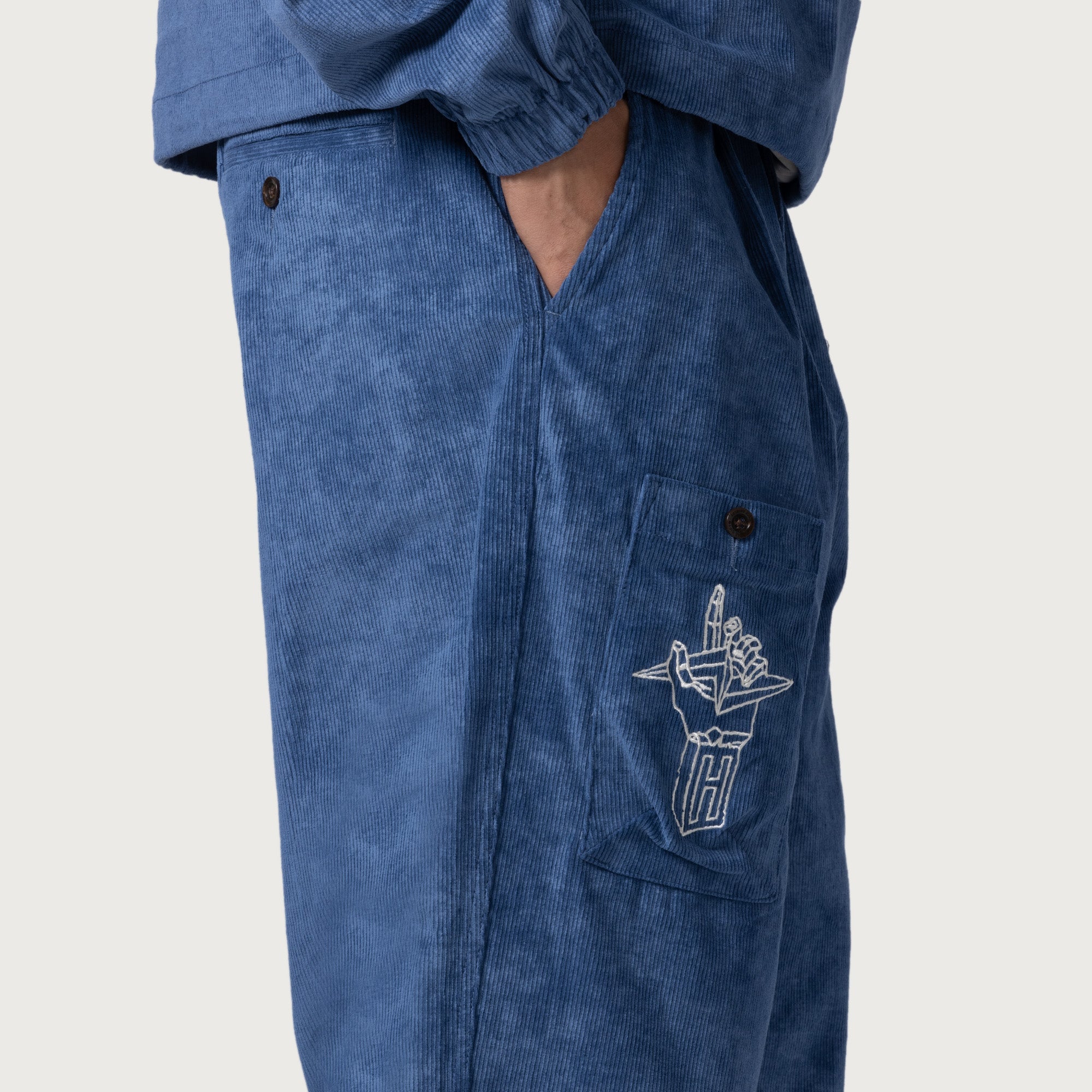 Corduroy Baggy Pant - Blue