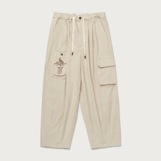 Corduroy Baggy Pant - Cream