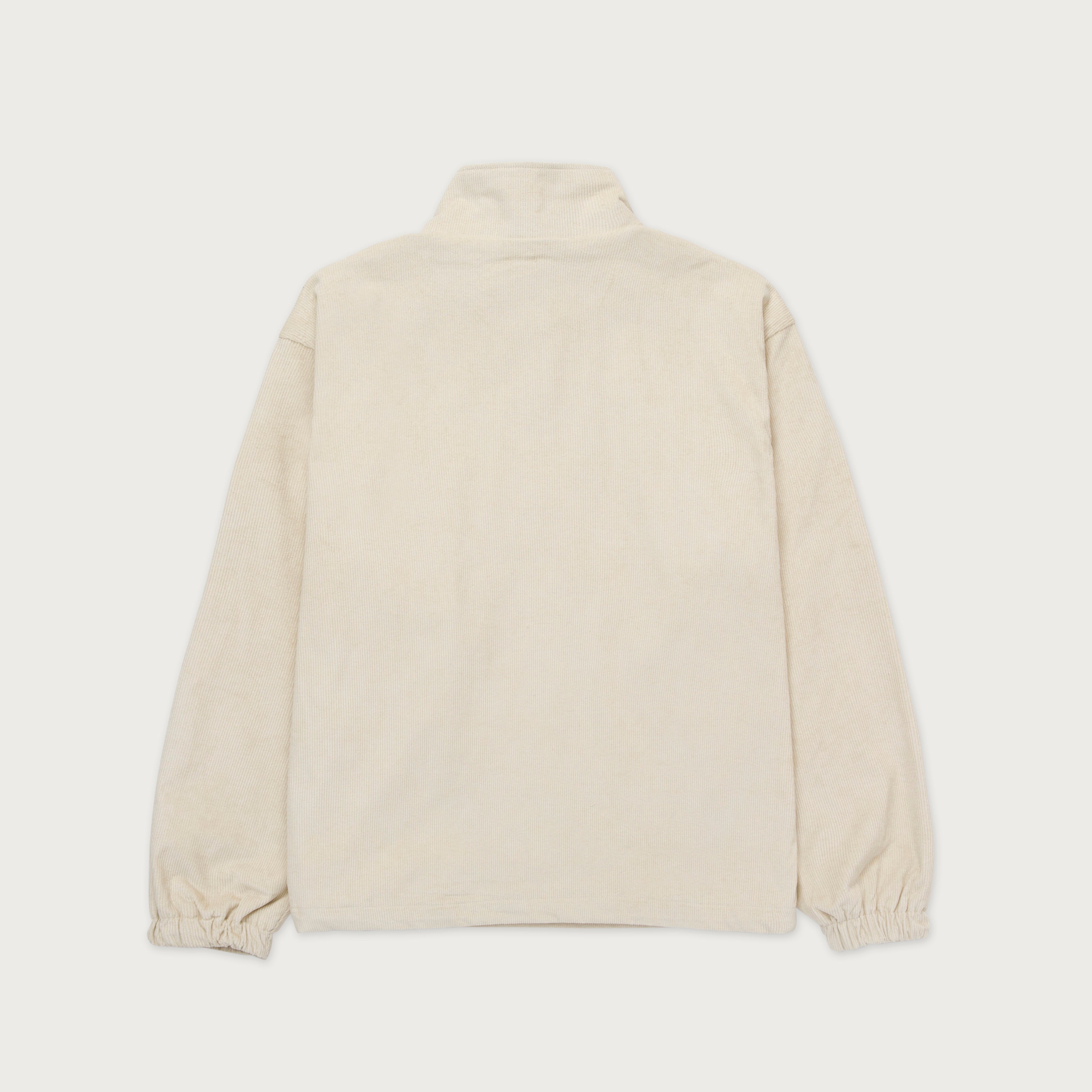 Corduroy Qtr Zip Anorak - Cream