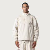 Corduroy Qtr Zip Anorak - Cream