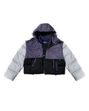 "Daphne" Layered Utility Puffer Jacket (Midnight)