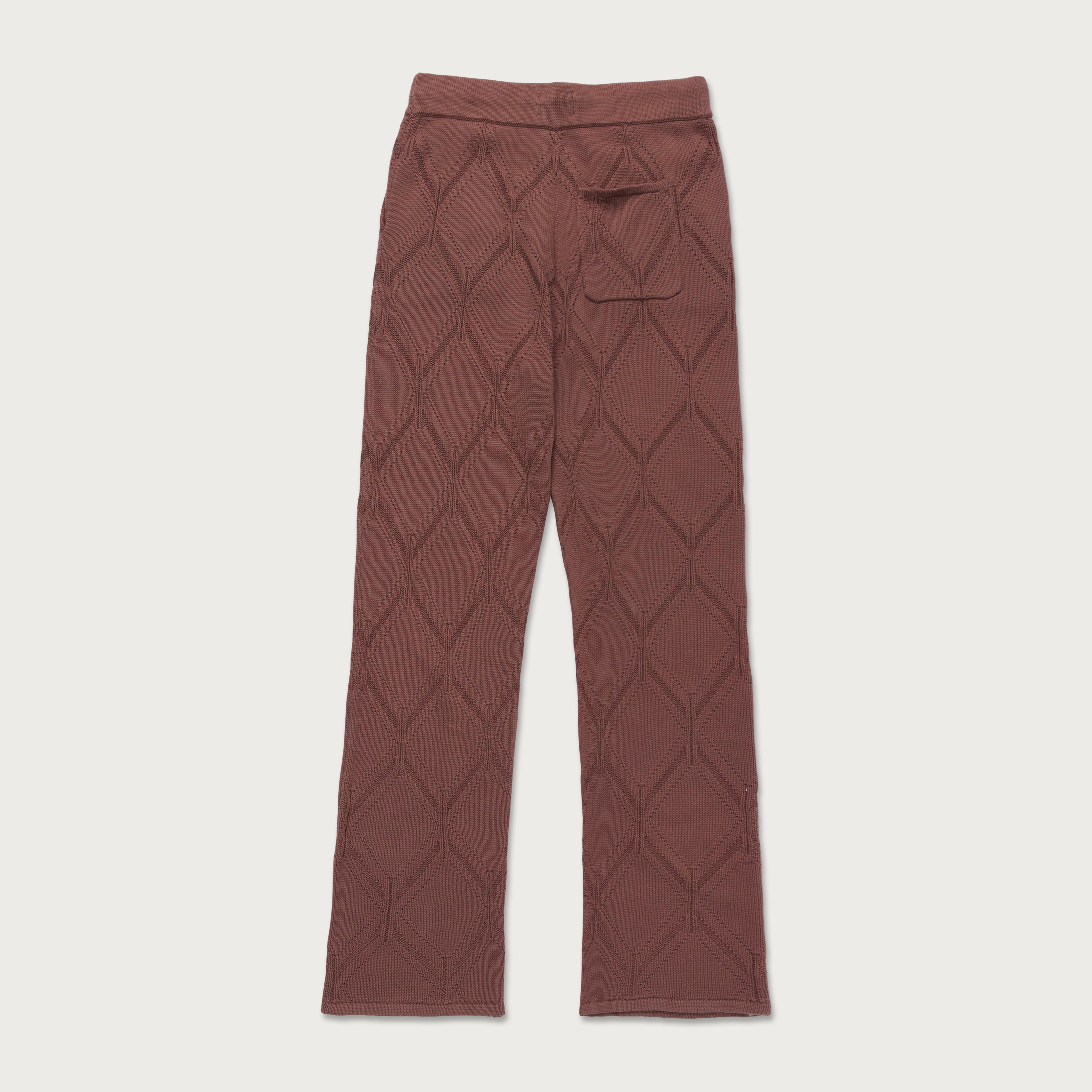 Diamond Knit Pant - Brown