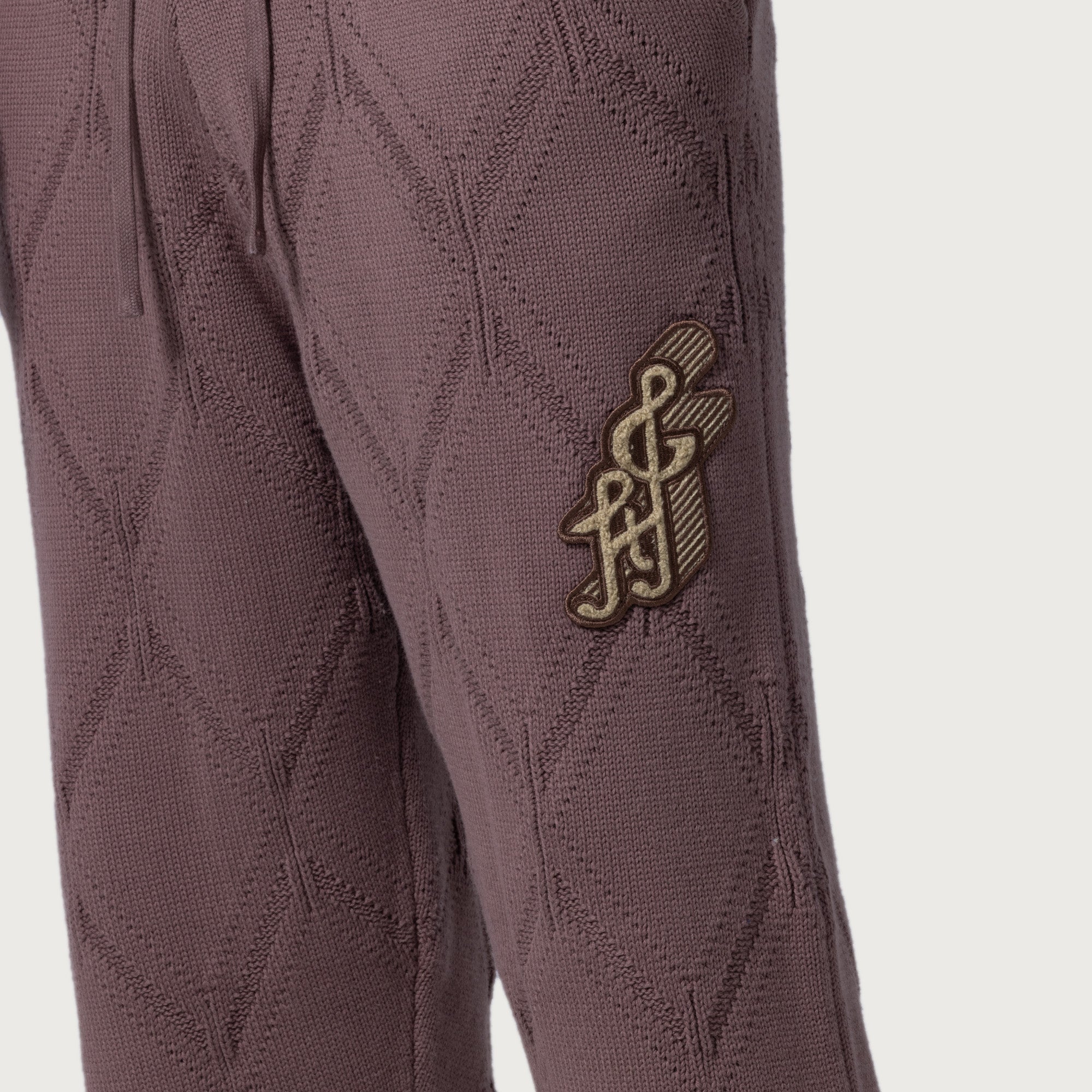 Diamond Knit Pant - Brown