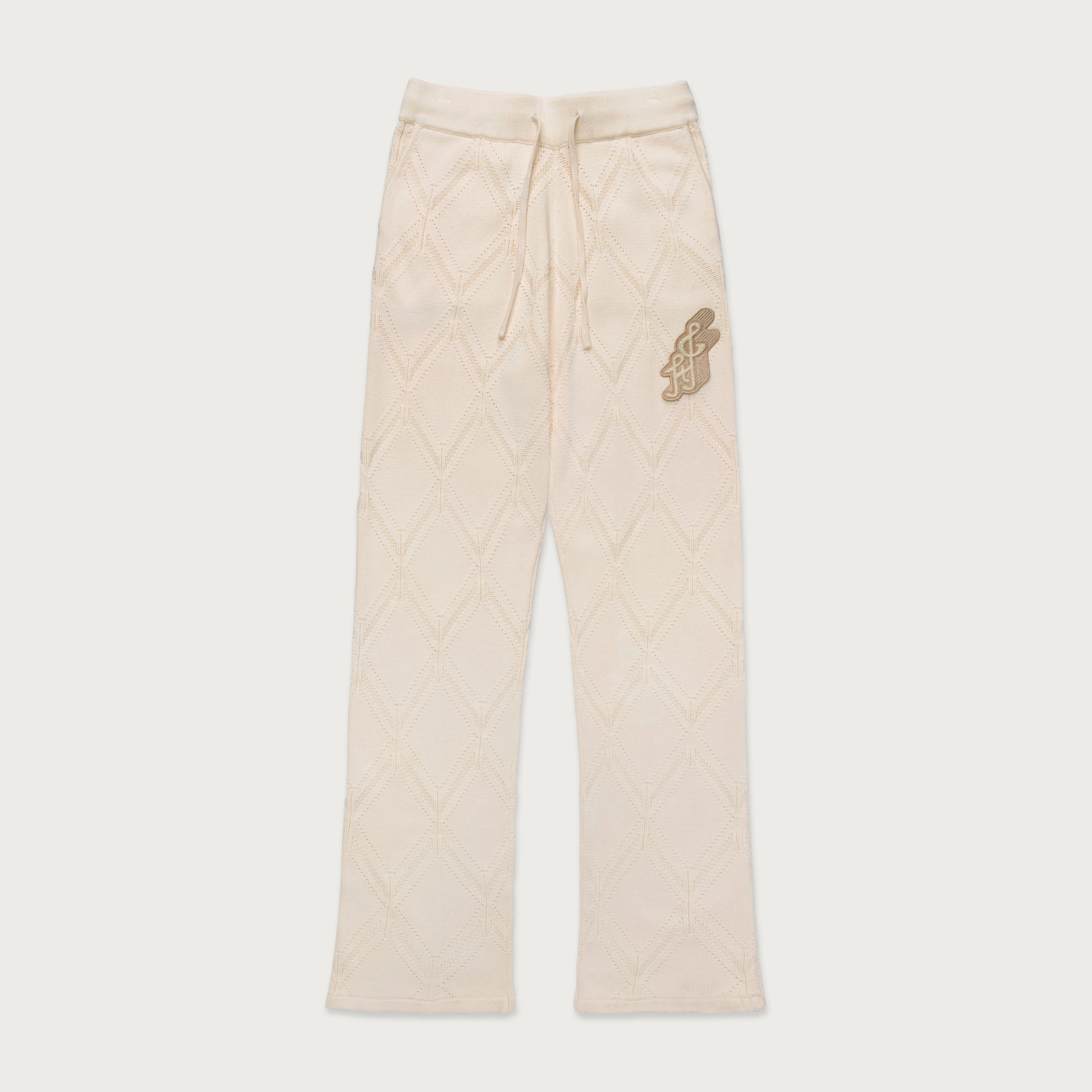 Diamond Knit Pant - Cream