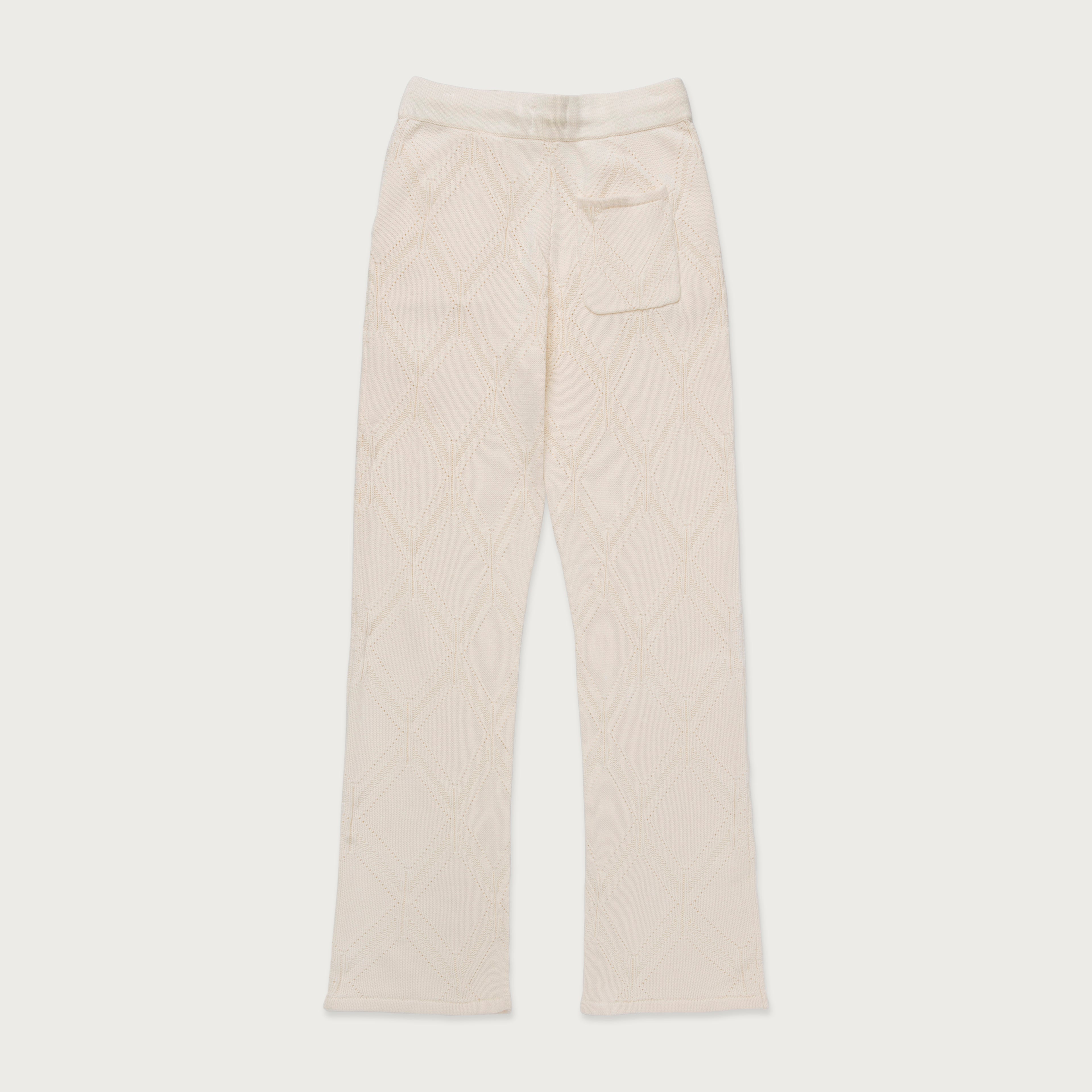 Diamond Knit Pant - Cream