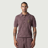 Diamond Knit Polo - Brown