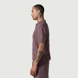 Diamond Knit Polo - Brown