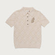 Diamond Knit Polo - Cream