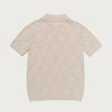 Diamond Knit Polo - Cream