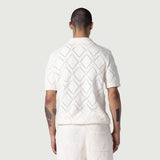 Diamond Knit Polo - Cream