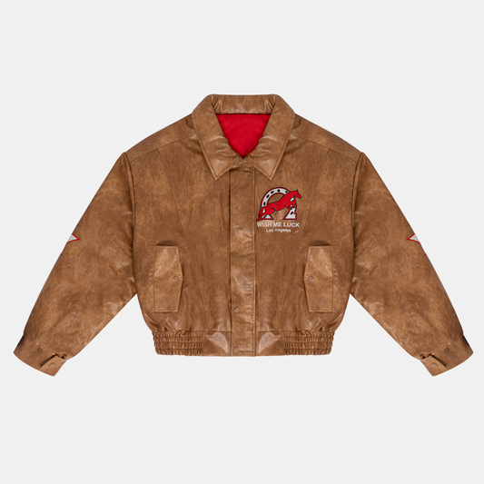 Unisex Brown League Bomber Jacket