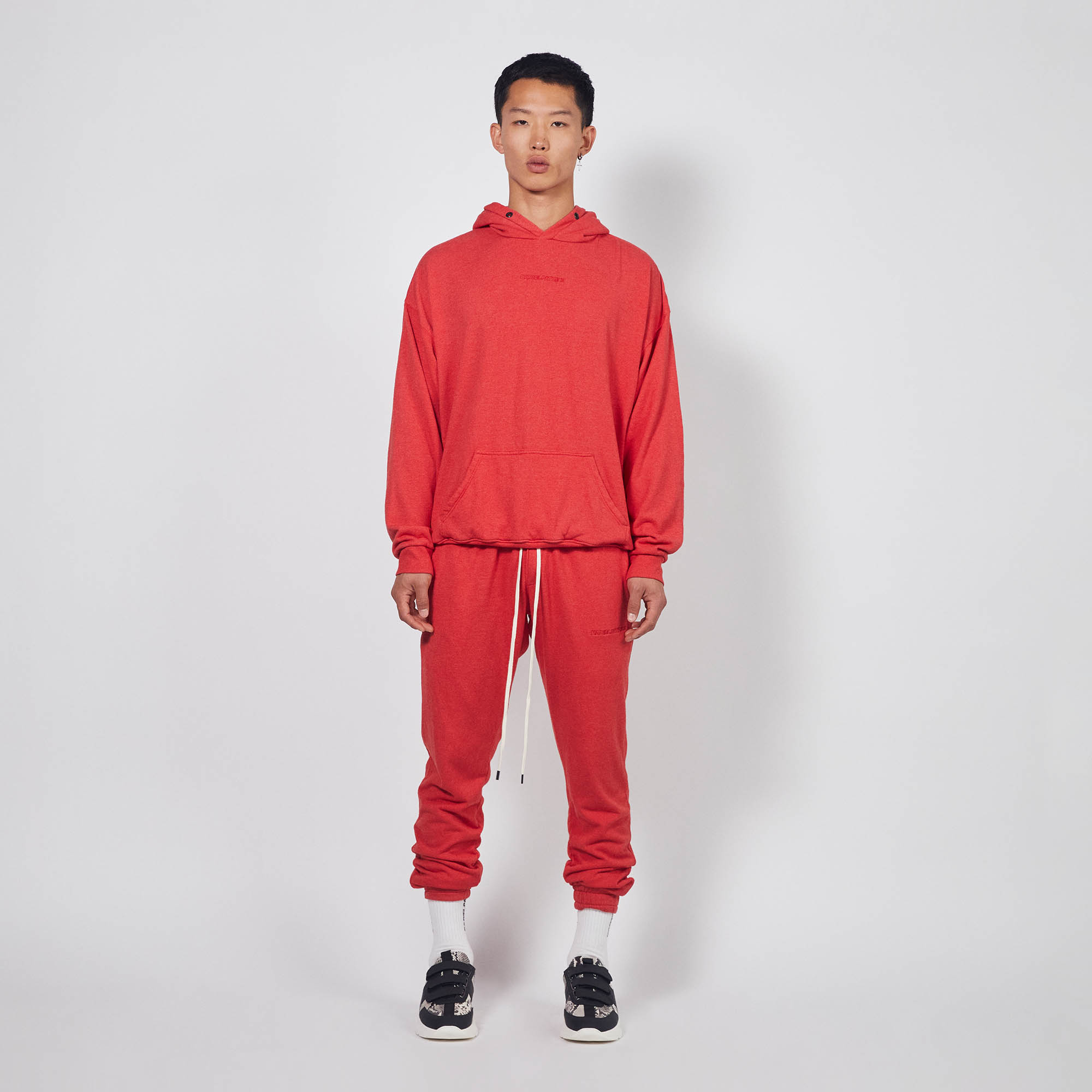 loop terry roaming sweatpants / red heather