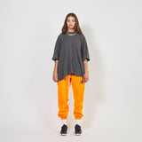 polar fleece roaming sweatpants / neon orange