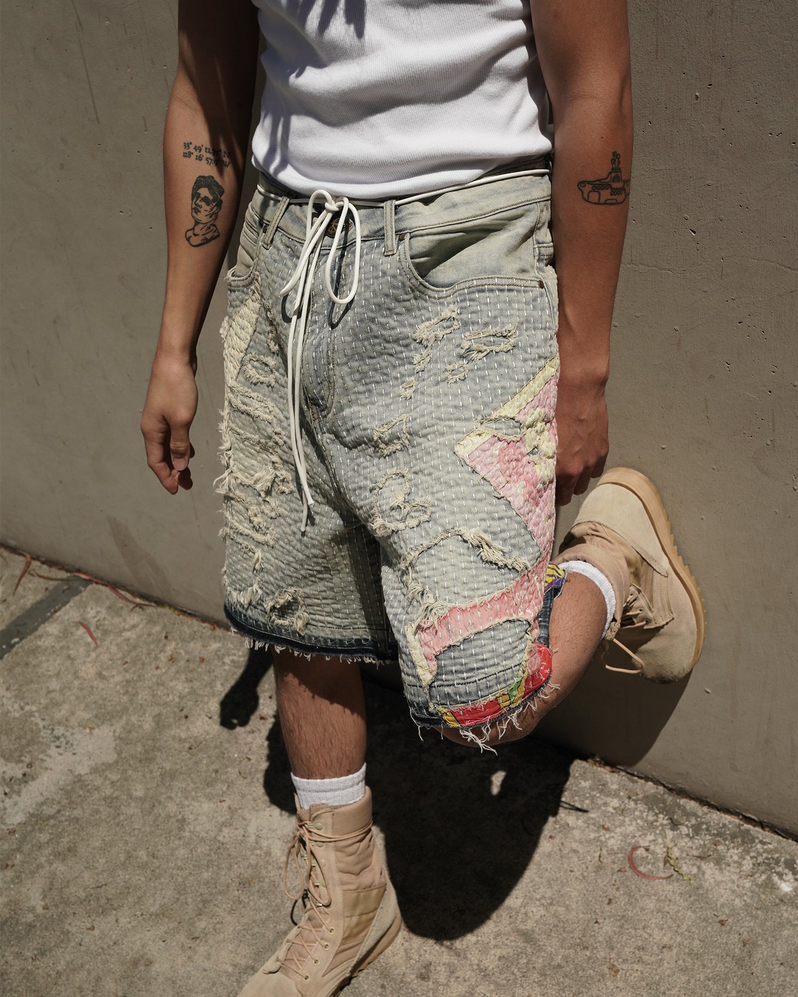 "Maria" Boro Denim Shorts