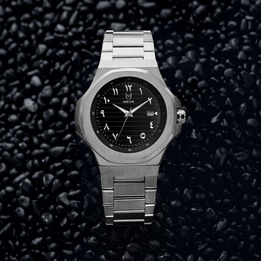 DS104SS - DAY TRIP STEEL SILVER AND BLACK WATCH