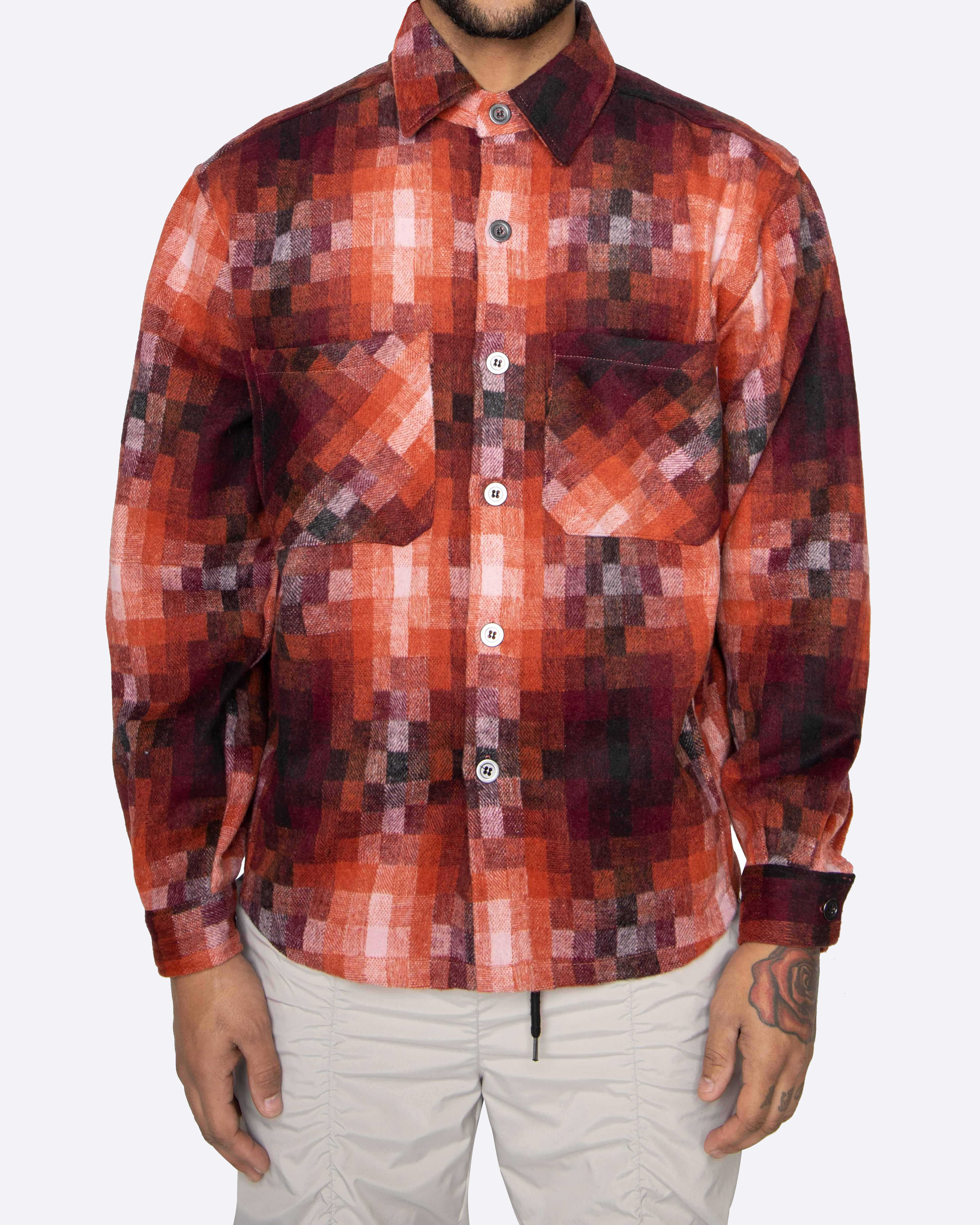 EPTM HEAVY FLANNEL SHIRT-ORANGE