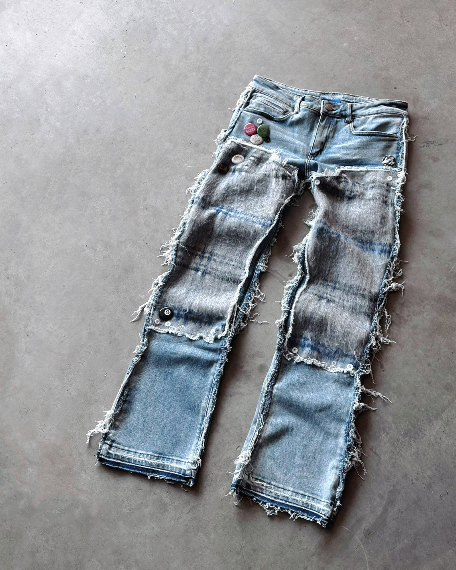 "Varial" Mohair Carpenter Denim (Blue/Mohair)