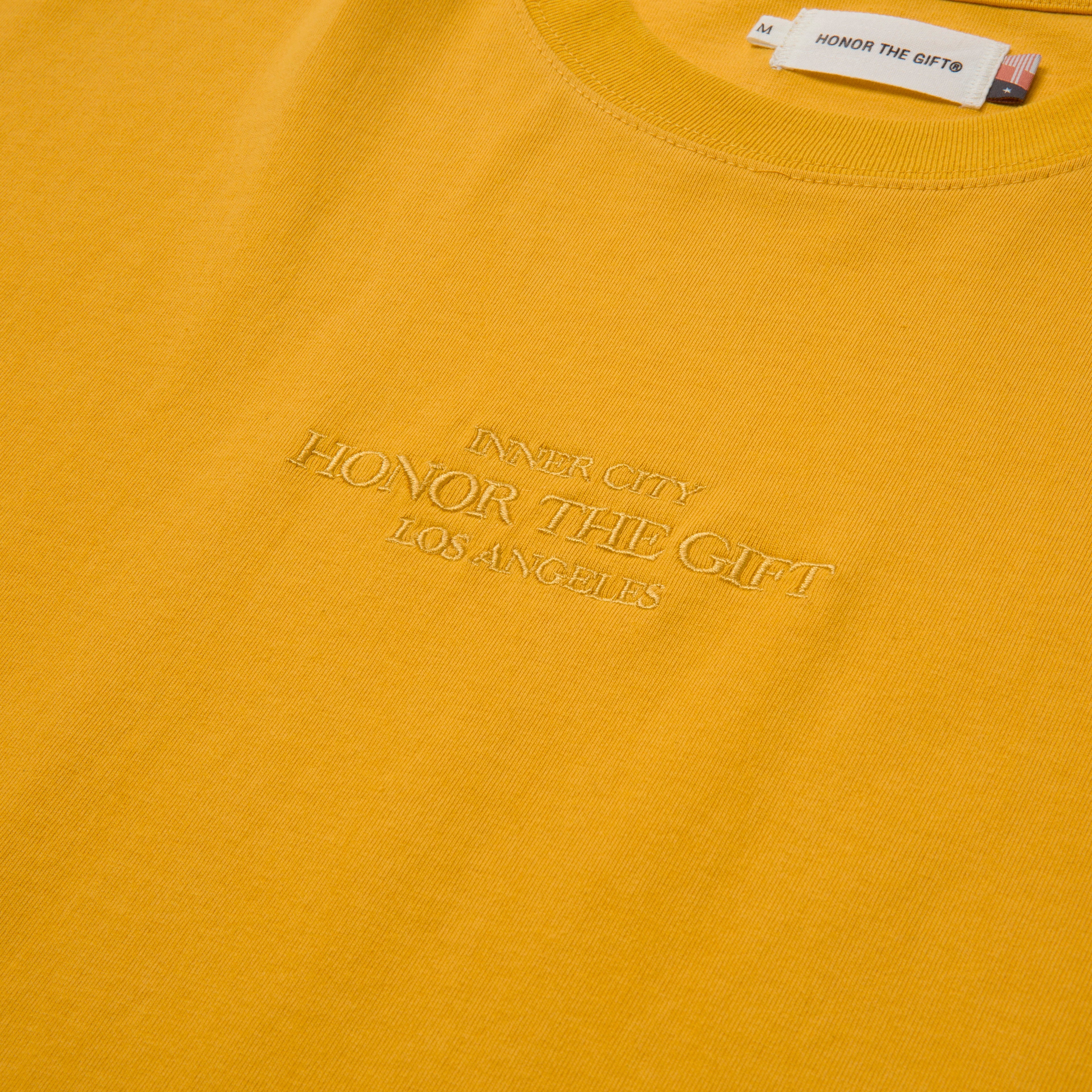 Embroidery Box T-Shirt - Yellow