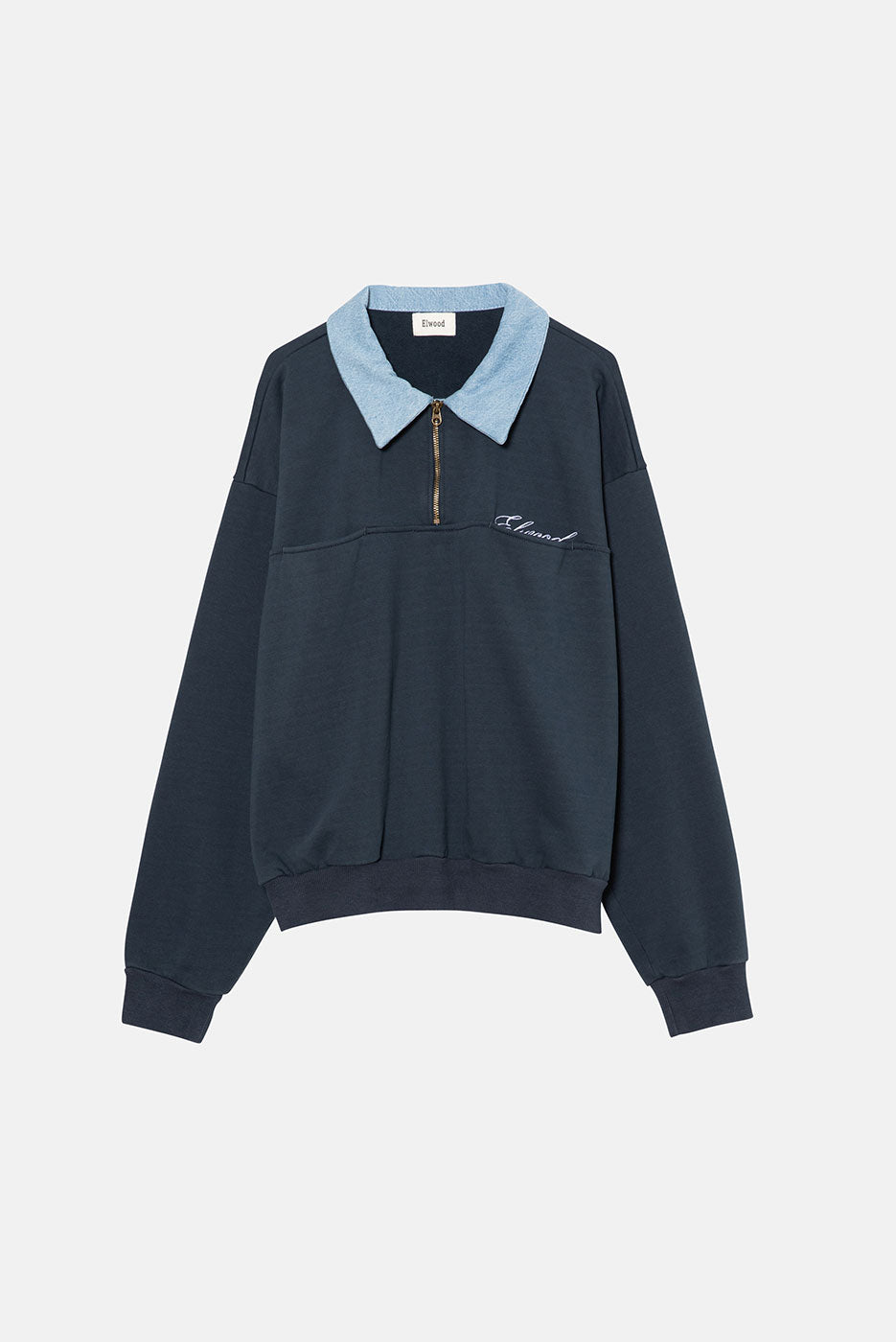 DENIM COLLAR POLO