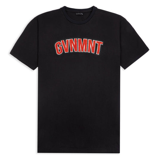 Chenille Varsity Tee - Black / Orange