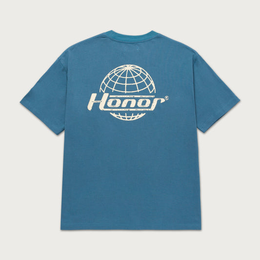 Honor Globe Logo Tee - Blue