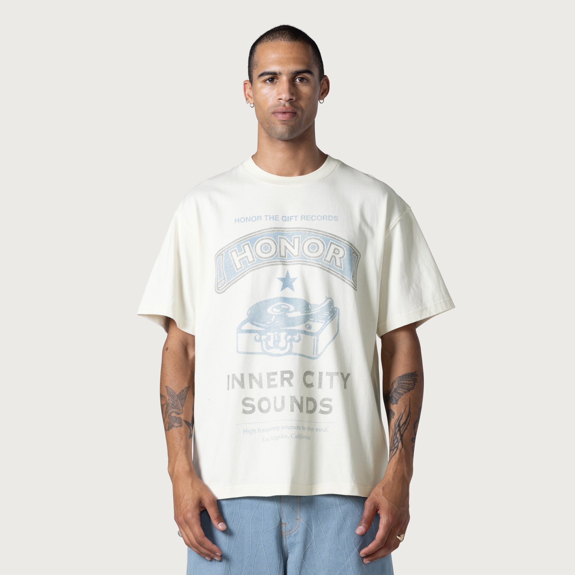 Honor Records Tee - Cream