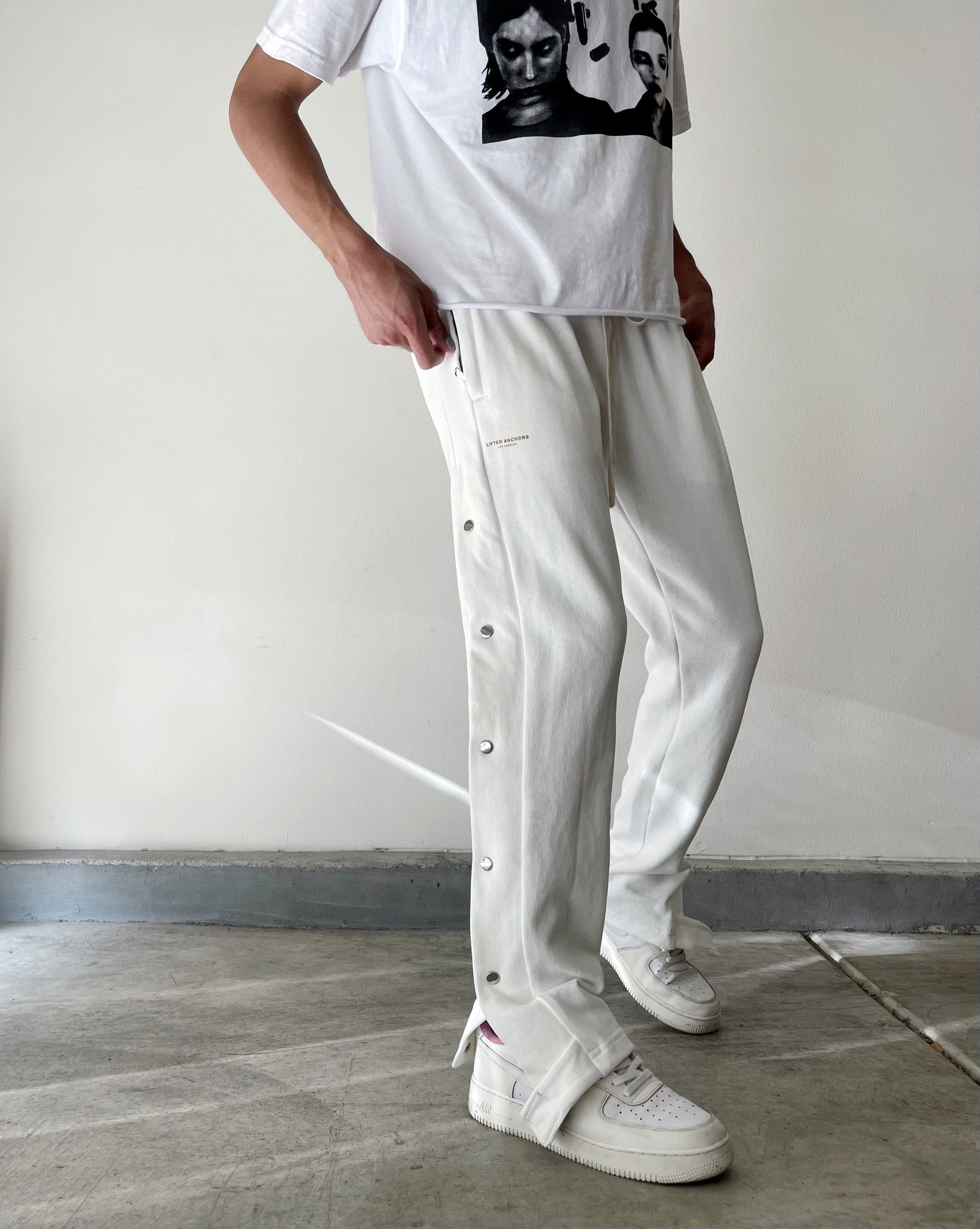 Altitude Snap Sweat Pants (White)