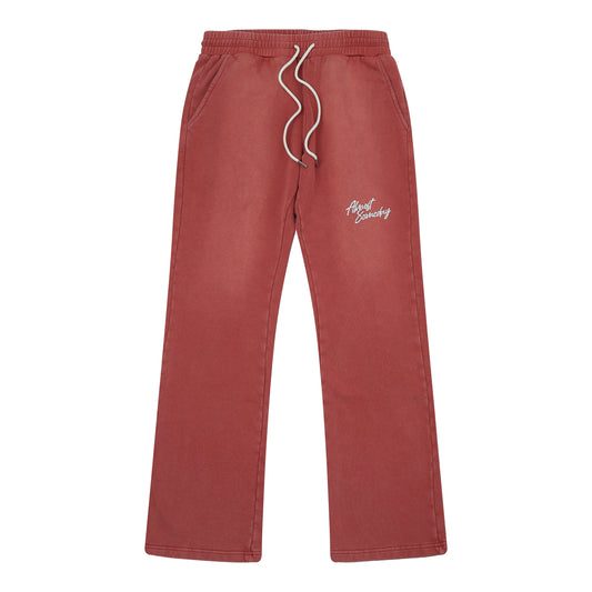 Signature Sun Faded Flare Sweatpant (Red)