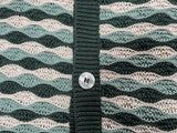 Beach Wave Crochet Button Up - Seafoam Wave