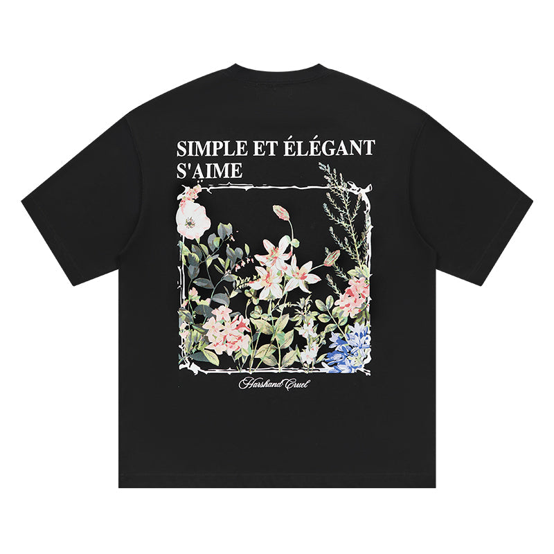 Ink Illustration Floral Tee