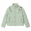 Floral Pearl Embroidery Down Jacket